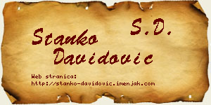 Stanko Davidović vizit kartica